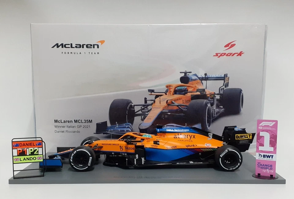 SPARK 1:18 MODELLINO AUTO DIE CAST F1 MCLAREN MERCEDES RICCIARDO GP ITALIA 2021 - Immagine 1 di 4