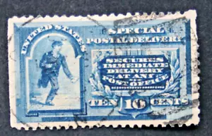 4-6, RNV226***** SCOTT #E4, 10c SPECIAL DELIVERY, USED, c1895, CV$110 - Picture 1 of 2