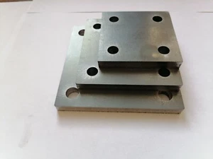  Ankerplatte gelocht Stahlplatte Kopfplatte Fußplatte Zuschnitte Stahl gelasert - Bild 1 von 2