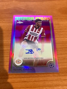 2024-25 Topps Chrome UEFA Future Stars Auto Pink Refractor ISAAC BABADI #016/250 - Picture 1 of 1