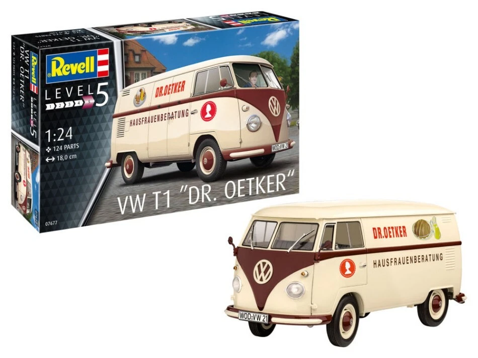 Modellino auto bus van Revell VW T1 model kit di montaggio da costruire 1:24 - Immagine 1 di 1