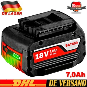 7,0 Ah Akku für Bosch 18V  Professional GBA GSR BAT618 BAT609 BAT620 BAT610G DE - Bild 1 von 1
