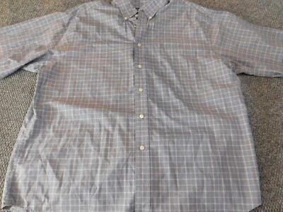 Roundtree & Yorke Mens Shirt Extra Large blue plaid button down classic - Image 1 of 4