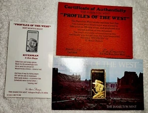 Profiles of the West Riverman Vintage Silver Art Bar Rare Low Mintage Only 5,000 - Picture 1 of 5