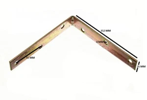 Corner Brace Angle Repair Bracket Yellow Zinc Plated Steel 150mm ( Pack 200 ) - Picture 1 of 1