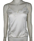 Haut sous-vêtement vintage chemise lingerie mardeuse blanche dentelle nylon vintage S