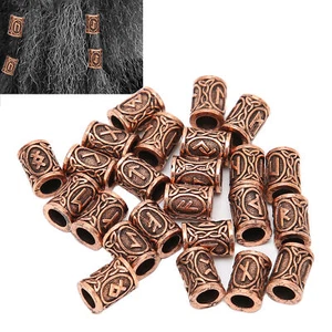 Puño Barba Vikinga Cuentas de Cabello Cuentas Joyería Celta Tibetano NUEVO - Imagen 1 de 12