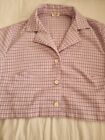 Brandy Melville John Galt California cropped lilac and white checked shirt 