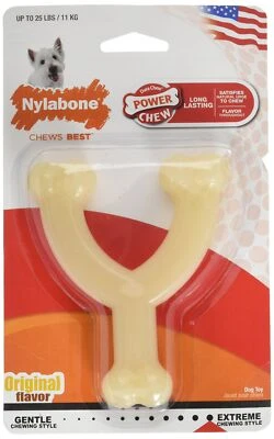 Nylabone (Paquete de 3) Dura Chew Original Sabor Wishbone Perro Masticable - Talla Lobo/M... Foto 1 de 3