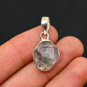 Herkimer Diamante Piedras Preciosas Plata de Ley 925 Hecho a Mano Joyería Colgante Regalo para - Imagen 1 de 4