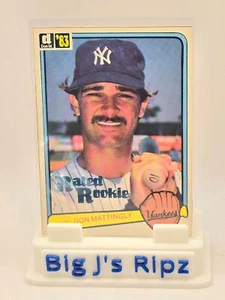 1987 BBC Mag Rare Reprint of 1983 Donruss Rated Rookie Don Mattingly HOF SSP - Picture 1 of 2