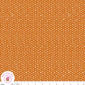 Riley Blake BAD TO THE BONE 11926O Orange Dots Quilt Fabric HALLOWEEN - Picture 1 of 4