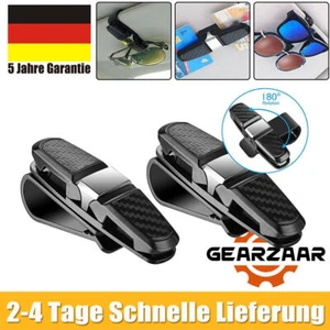2x Auto KFZ Sonnenblende Clips Brillen Halter Sonnenbrille Ticket Universal - Bild 1 von 10