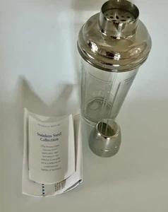 Vintage, Princess House, Aston Cocktail Shaker, Etched Glass & Stainless Steel - Picture 1 of 12