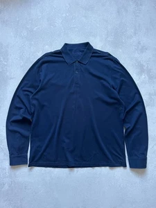 Zegna Sport T-Shirt Langarm Navy Blau Baumwolle Lyocel Piquet XL - Bild 1 von 6