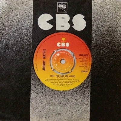 Johnny Mathis-Only You (And You Alone) Vinyl 7" Single.1975 S CBS 3673. - Image 1 of 4