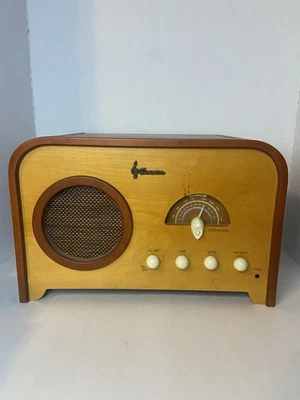 Vintage Emerson NR52 AM-FM Radio & CD Player Wooden 50s Style DESCRIPTION - Image 1 of 4