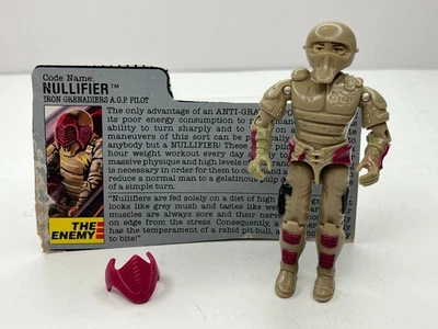 1988 VINTAGE HASBRO G.I JOE COBRA NULLIFIER ACTION FIGURE PILOT COMPLETE - Image 1 of 4