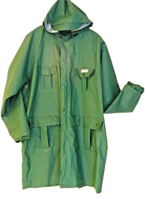 Coleman Abrigo Chaqueta Hombres Mujeres XLG Verde Con Capucha Exterior LLUVIA PESCA CAMPING Abrigo Foto 1 de 4