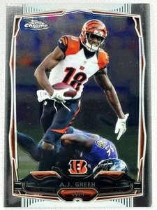Topps Chrome 45 A.J. 2014 Tarjeta de fútbol americano Green Cincinnati Bengals - Imagen 1 de 2