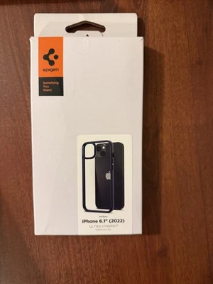 Spigen Ultra Hybrid – Navy Blue for iPhone 14 - Image 1 of 2