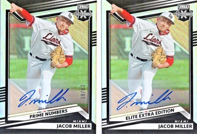 JACOB MILLER S/P#38/62 2022 PRIME NUMBER SILVER AUTO &ELITE EDITION AUTO MARLINS - Image 1 of 4