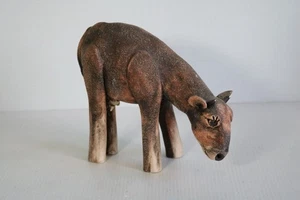 Lesley Anne Greene Studio Pottery Cow Calf - Picture 1 of 7