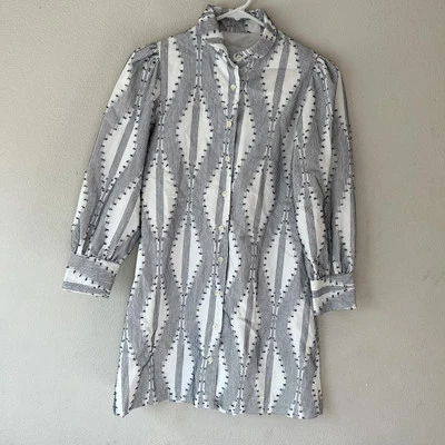 Jeune Otte Girls 12 White Long Sleeve Organic Cotton Shirt Dress - Image 1 of 4