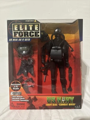 2002 Elite Force US Navy Navy Seal Combat Diver 1/6th Scale Figure New In Box - Image 1 of 4