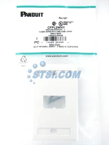 Panduit CFPL2WHY 2-Port Mini-Com Abdeckplatte, beschriftete Serie, weiß ~ STSI - Bild 1 von 3