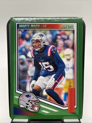 2025 Score Green Parallel Card Marte Mapu #177 - Patriots - Image 1 of 2