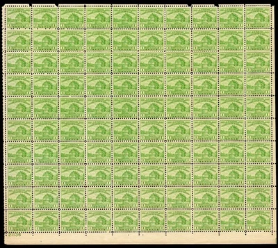 Scott #728 Farley Chicago Century of Progress Sheet of 100 Stamps - MNH LL - Image 1 of 2