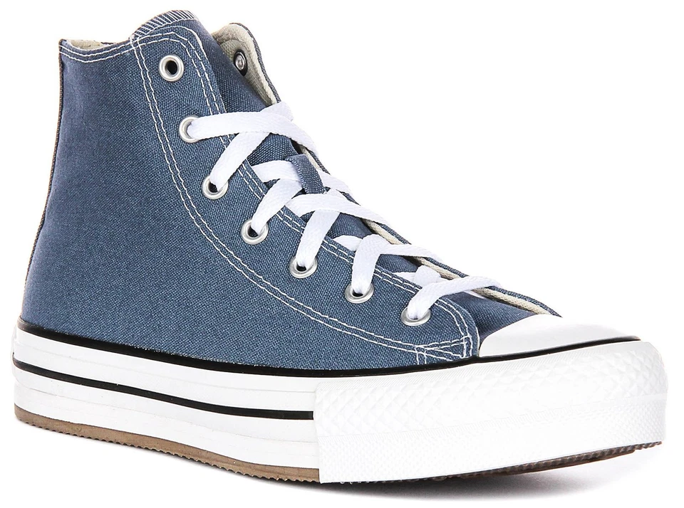 Converse Chuck Taylor All Star Hi Zapatillas Para Niña Niño Blanco UK 3 - 7 - Imagen 1 de 1
