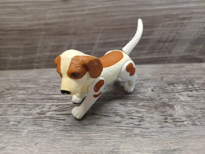 Muñeca Barbie Mattel 1995 Pet Doctor Posable Cabeza Bobble Perro Blanco Marrón Manchas Foto 1 de 4