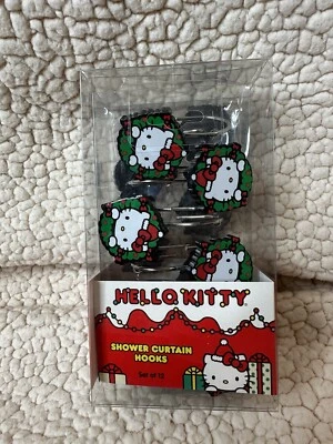 Hello Kitty Christmas Shower Curtain Hooks - Set Of 12 New! - Image 1 of 2
