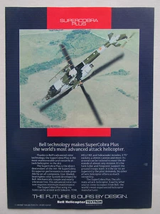 5-9/1990 PUB BELL SUPERCOBRA PLUS HELICOPTER AH-1W MARINES ORIGINAL AD - Foto 1 di 1