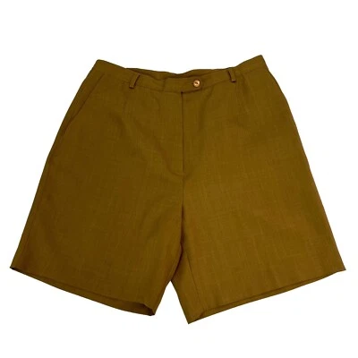 Женские шорты для гольфа EP PRO размер 12 цвет коричневые карманы высокая посадка молния/кнопка - Изображение 1 из 4