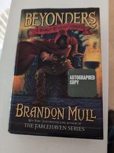 Beyonders Ser A World Without Heroes by Brandon Mull Autograph pre release copy - Picture 1 of 4