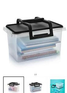 TUPPERWARE MODULAR MATE SUPER GROSSES RECHTECK 28 TASSEN mit an oder aus STABILEM GRIFF - Bild 1 von 3
