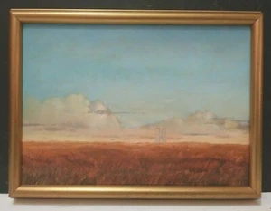 LISTED NEW ZEALANDER PETER WADDELL Sd O/C TWIN TOWERS "FROM THE ISLAND" FRAMED - Picture 1 of 11