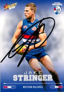 Signed 2016 WESTERN BULLDOGS AFL Premiers Card JAKE STRINGER - Picture 1 of 2