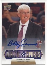 (0888) BOBBY CREMINS 2010 UPPER DECK WORLD OF SPORTS AUTO AUTOGRAPH GEORGIA TECH