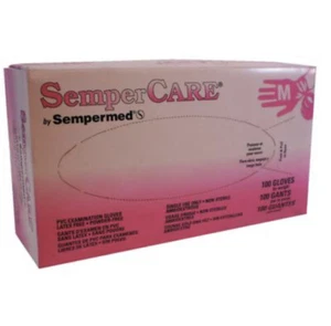 Semper Care Size Medium Vinyl Exam Gloves Powder Free 100 Count Single Use New - Picture 1 of 2