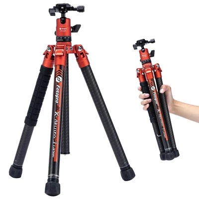 Fotopro 62Inch X-Aircross3 Lightweight Travel Camera Tripod 360 Ball Head Orange - Image 1 of 4