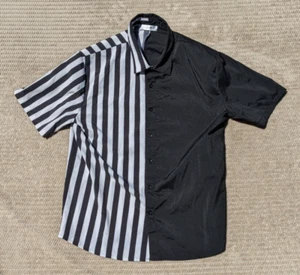 CityLife Herren kurzärmlig gestreift & massiv hochmodisch Knopfleiste Shirt - L - Bild 1 von 6