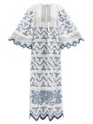 Made to order vita kin style Vyshyvanka embroidered linen dress