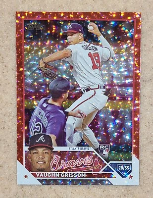 2023 Topps Series 1 Vaughn Grissom RED ICE FOIL RC #/199 SP #275 BRAVES  - Image 1 of 2