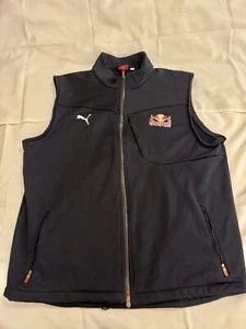 PUMA Men's Softshell Vest Red Bull Racing Team Blue Full Zip Adult F1 2XL - Picture 1 of 6