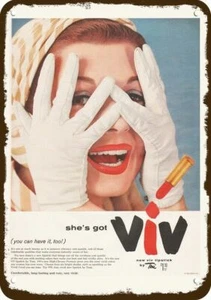 1955 TONI VIV LIPPENSTIFT Vintage Look Replik Blechschild - KEIN ECHTER LIPPENSTIFT! - Bild 1 von 1