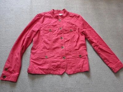 Chaqueta Charter Club para mujer pequeña S 4 bolsillos abotonados manga larga mezcla de algodón Foto 1 de 4